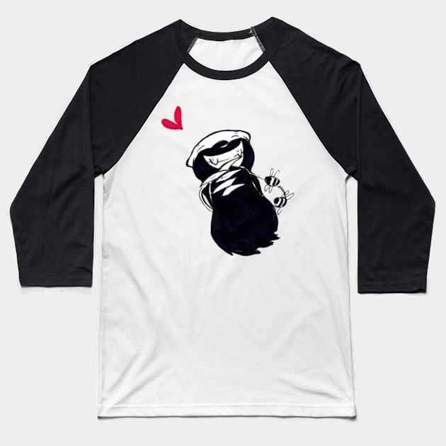 Honey Badger Feels the Love! Baseball T-Shirt by StudioMCAH